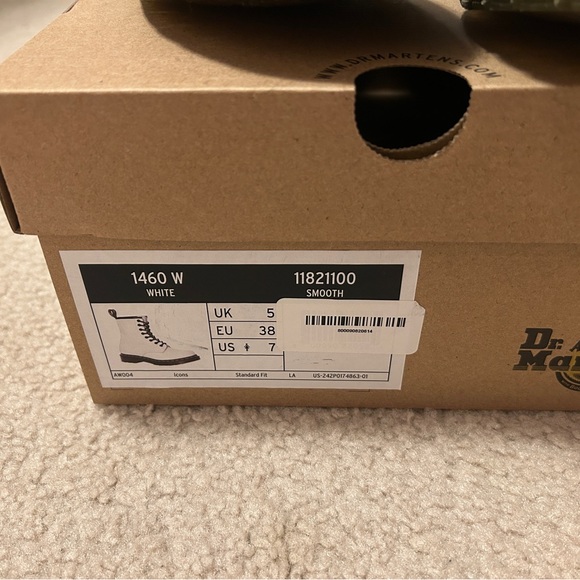 Dr Martens 1460 Boot White Smooth Leather Size 7 - Picture 6 of 6